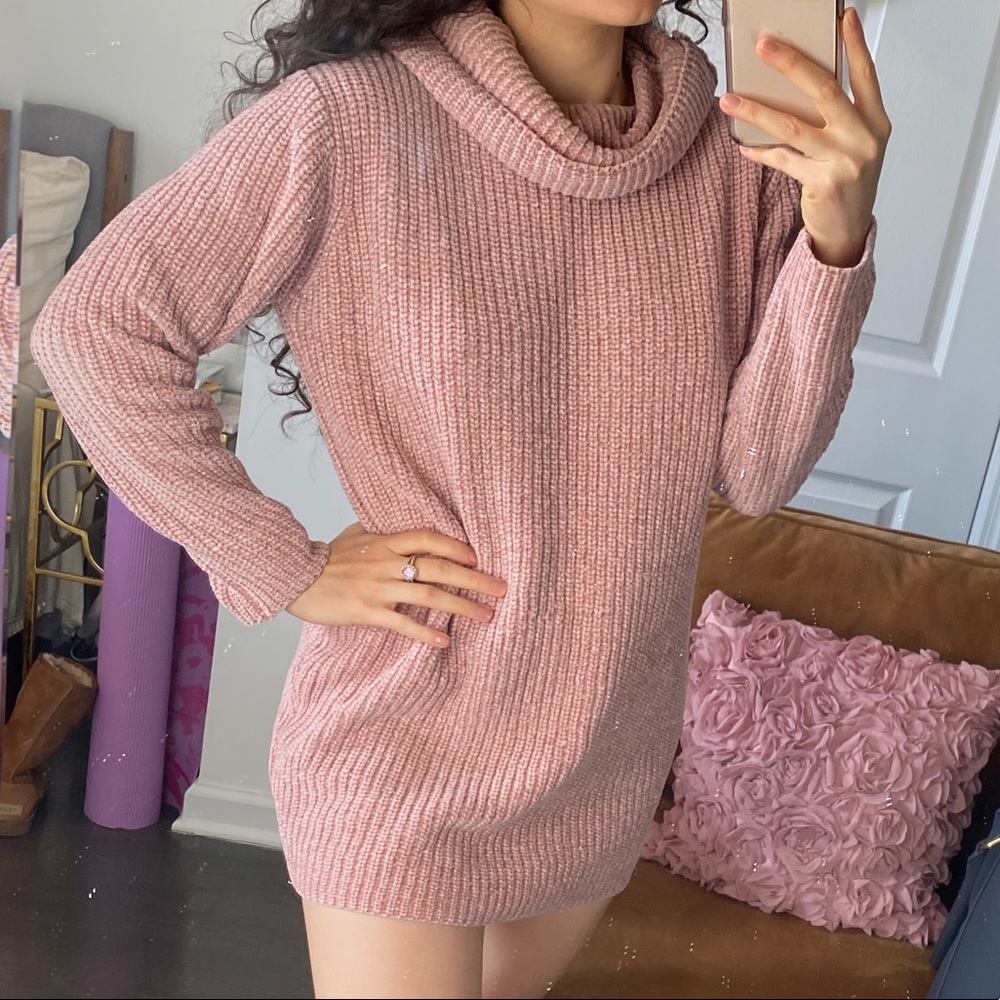 BLUSH PINK WINTER DRESS